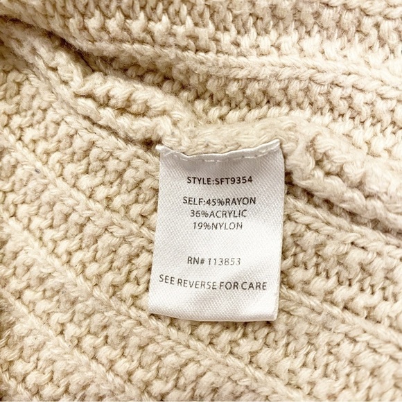 41Hawthorn | Poppi Textured Pullover Sweater Beige Long Sleeve Size Small - Picture 6 of 6